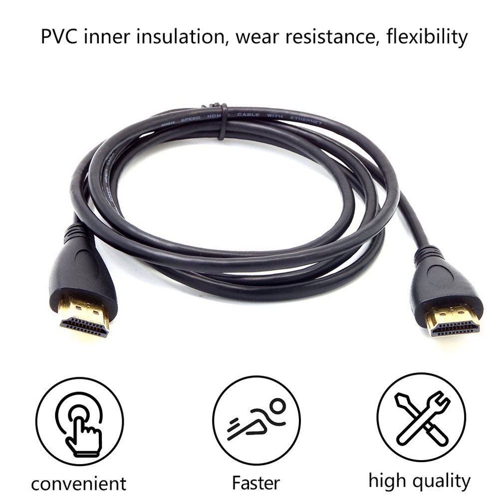 1M Hdmi-Compatible 1.4 3D Cable Tv High Definition Ultra Slim Connecting Cables Universal Speed Cords [Q/11]
