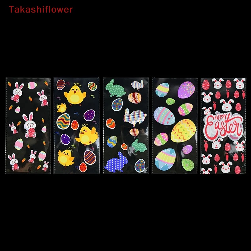 Set 50 Túi Bóng Kính Trong Suốt Đựng Bánh Quy Phục Sinh