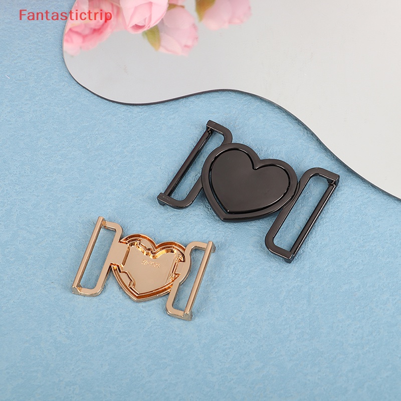 Khóa Cài Thắt Lưng Hình Trái Tim Bằng Hợp Kim Màu Đen / Bạc 30 / 40mm