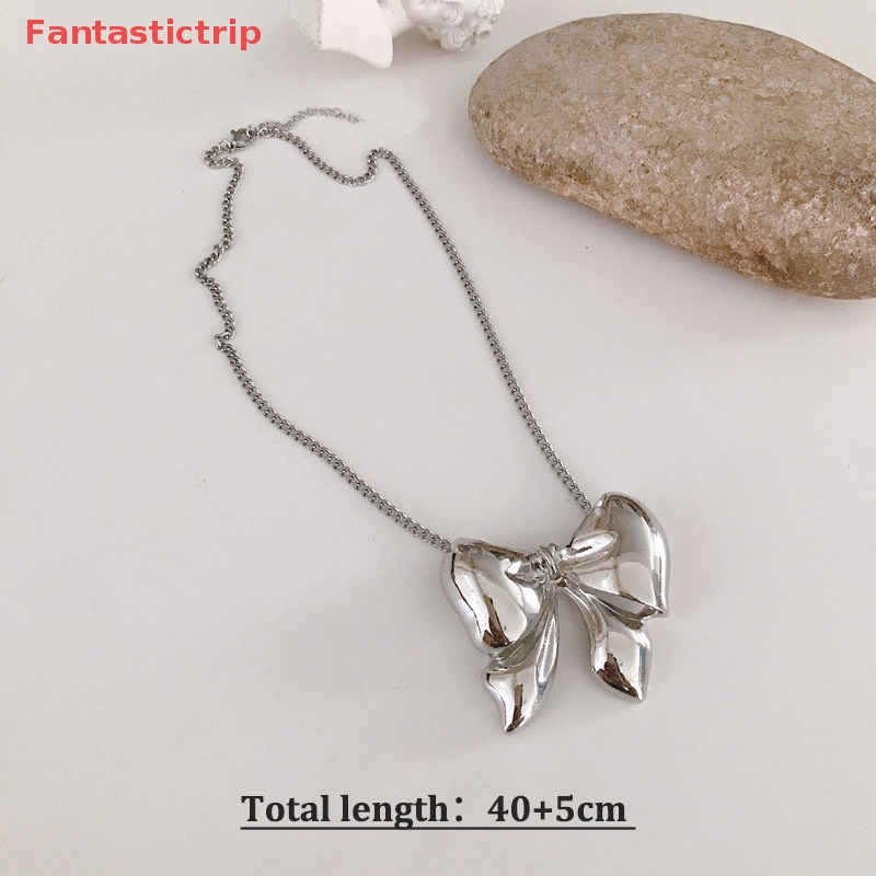 Vòng Cổ Choker Bằng Kim Loại Mặt Hình Nơ Đính Ngọc Trai Thời Trang Cho Nữ