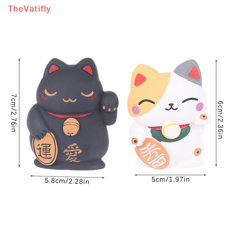 [Thevalifly] Máy Điều Hòa Xe Hơi Bằng Nhựa Resin Hình Mèo May Mắn Nghệ Thuật