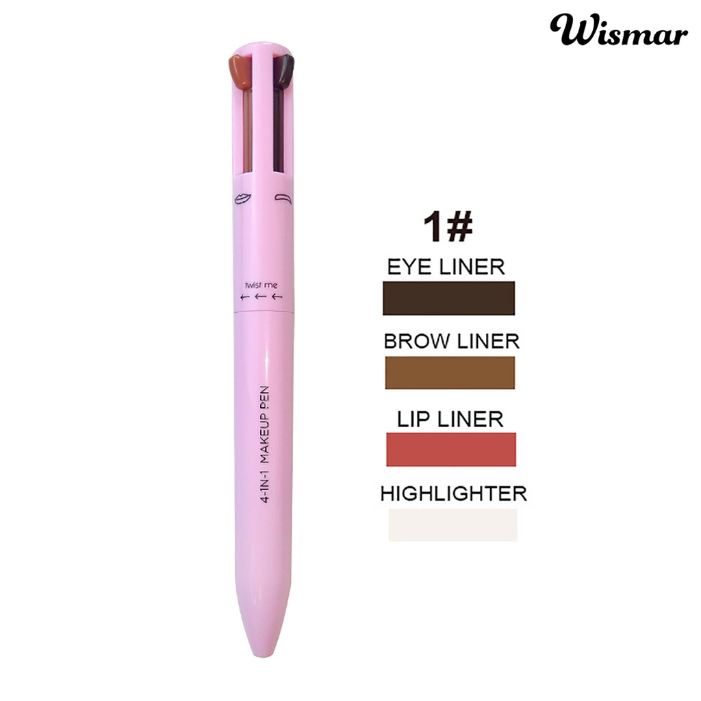 Bút Kẻ Mắt / Môi / Lông Mày 4 Trong 1 Kết Cấu Nhẹ Nhàng Chống Nước Không Gây Kích Ứng mr.2