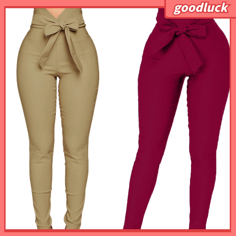 Thắt Lưng Màu Trơn Đính Nơ Dáng Ôm Co Giãn Dành Cho Nữ