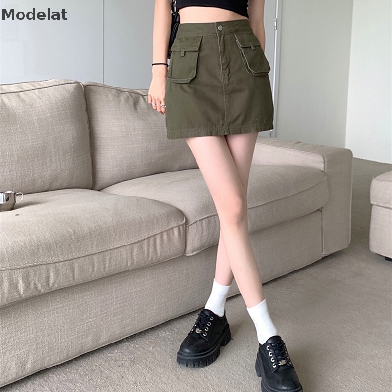 Mfc Chân Váy Denim Lưng Cao Ôm Dáng Phong Cách Đường Phố Mỹ Quyến Rũ Cho Nữ