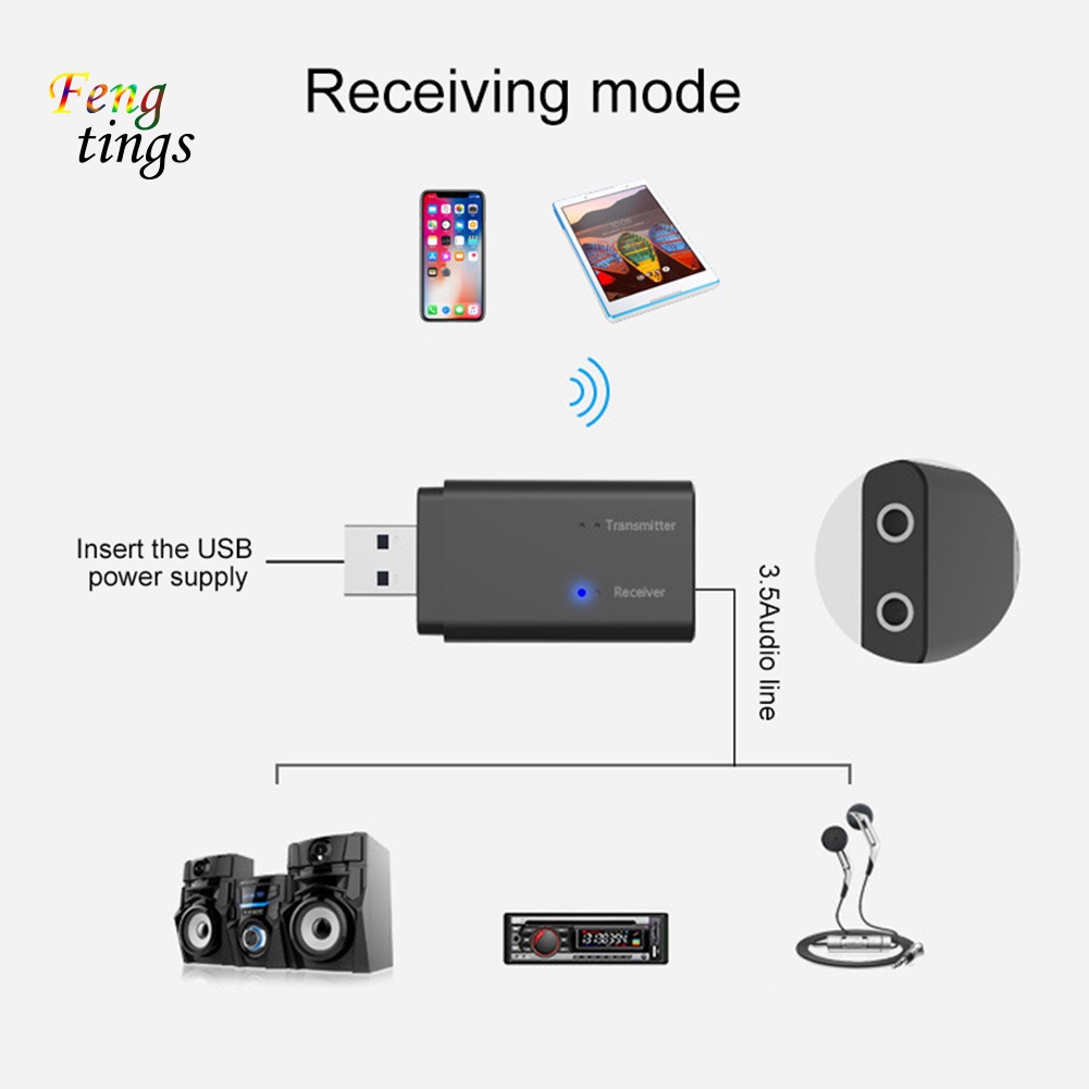 Thiết Bị Truyền Nhận Tín Hiệu Âm Thanh Bluetooth Không Dây 2 Trong 1 TX11S Cho Xe Hơi