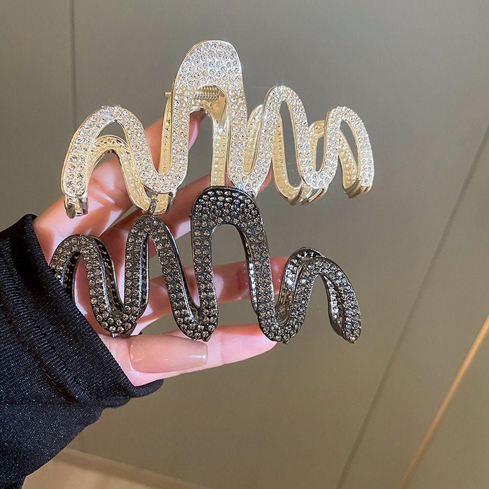 Nhân Vật CABEZA Wave Chất Lượng Cao|Kẹp Tóc Càng Cua Lớn Họa Tiết Hình Học Thanh Lịch Cho Nữ Dự Tiệc|Kẹp Tóc Đuôi Ngựa Hình Rắn Phong Cách Hàn Quốc Mới