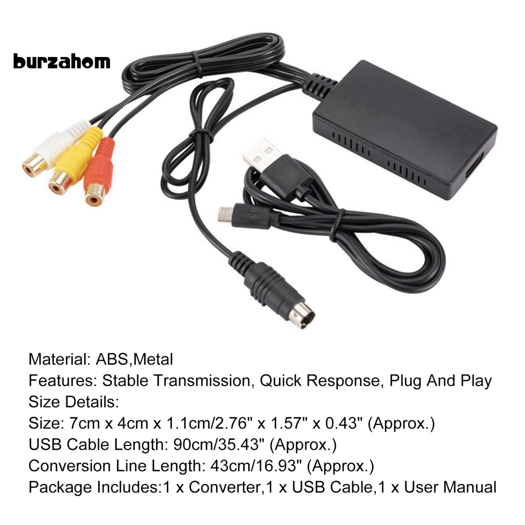 1 Bộ Chuyển Đổi Tín Hiệu Âm Thanh Tự Động 4 Đầu S-video Sang 3 RCA Chuyên Dụng Cho Gia Đình