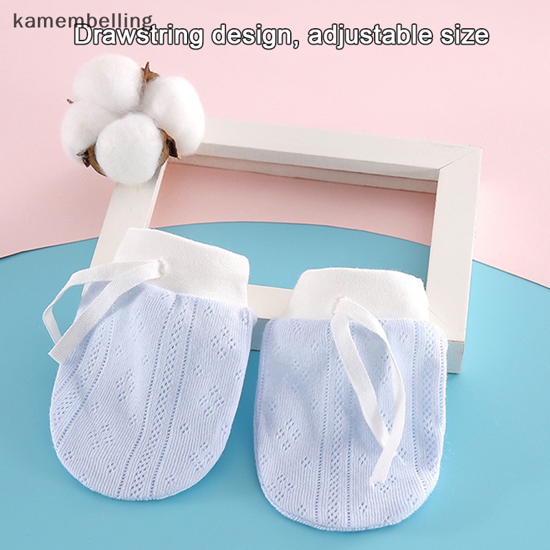 Set 2 Găng Tay Cotton Mềm Mại Bảo Vệ Chống Xước Cho Bé Sơ Sinh