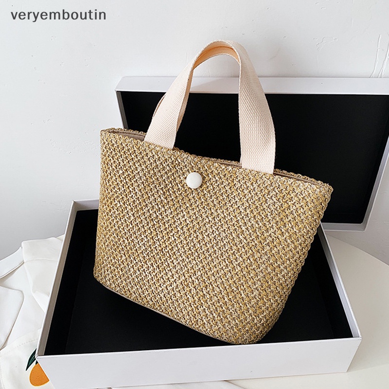 Túi Xách Đan Cói Đeo Vai Sức Chứa Lớn Thời Trang Mùa Hè