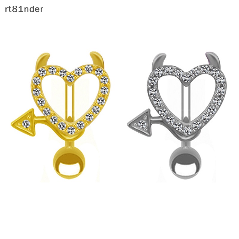 Khuyên RốN HìNh Tim BằNg ThéP Y Tế