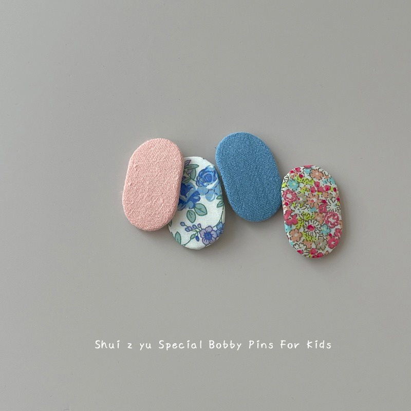 Kẹp Tóc Mái Bằng Vải Họa Tiết Hoa Nghệ Thuật Dành Cho Bé Gái