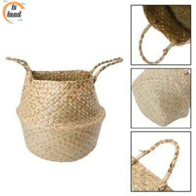 Giỏ Hoa / Quần Áo Bẩn Đường Kính Trung 11cm Màu Sắc Tự Nhiên