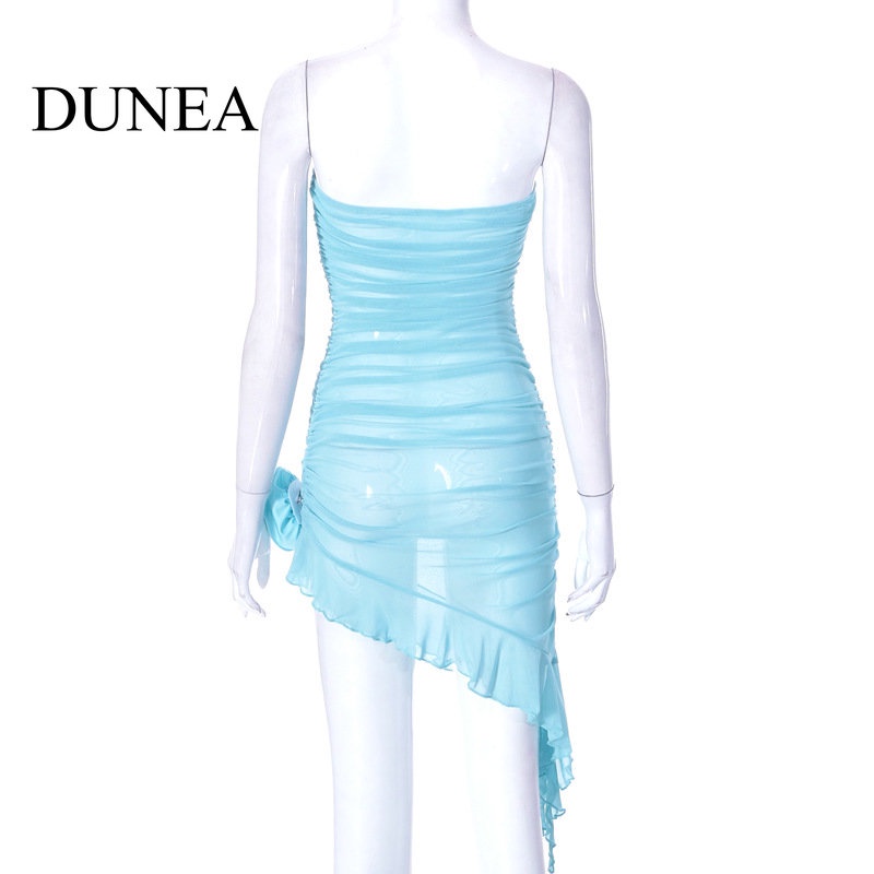 DUNEA Đầm không tay Hở Vai Thời Trang Quyến Rũ