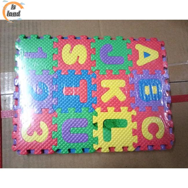 Thảm Xếp Hình 36 Chữ Cái Và Số Hoạt Hình Trang Trí Nhà Cửa Cho Bé