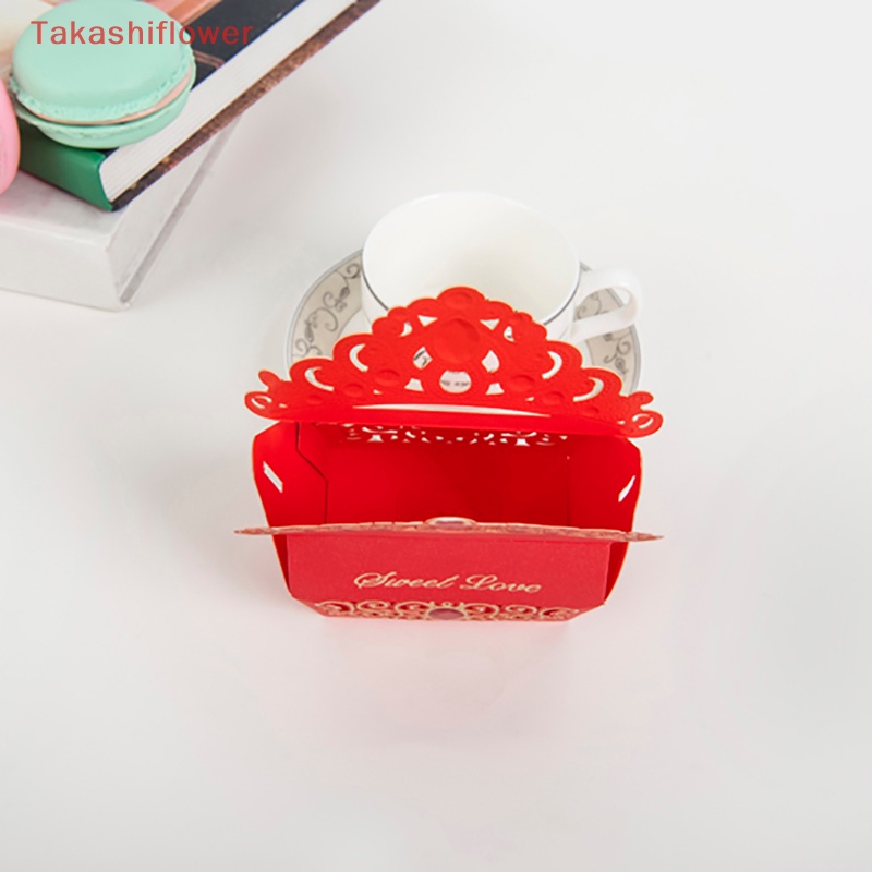Set 10 Hộp Đựng Kẹo Cưới Nhiều Màu Sắc Chất Lượng Cao
