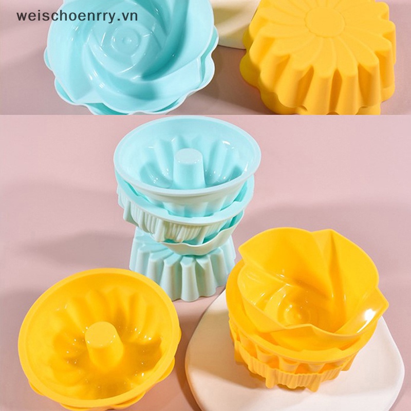 1 Khuôn Silicon Làm Bánh Muffin Hình Hoa Xinh Xắn