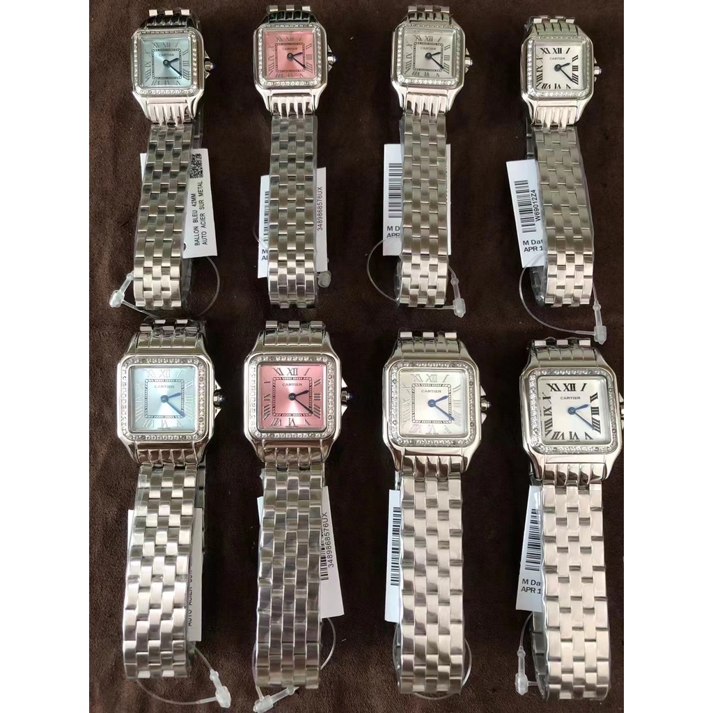 Đồng Hồ quartz Nữ Mặt Vuông Bằng Thép Không Gỉ 22mm