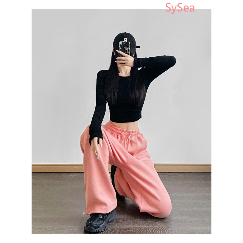 Quần ống rộng Ôm Dáng Phong Cách Mỹ Quyến Rũ Cho Nữ