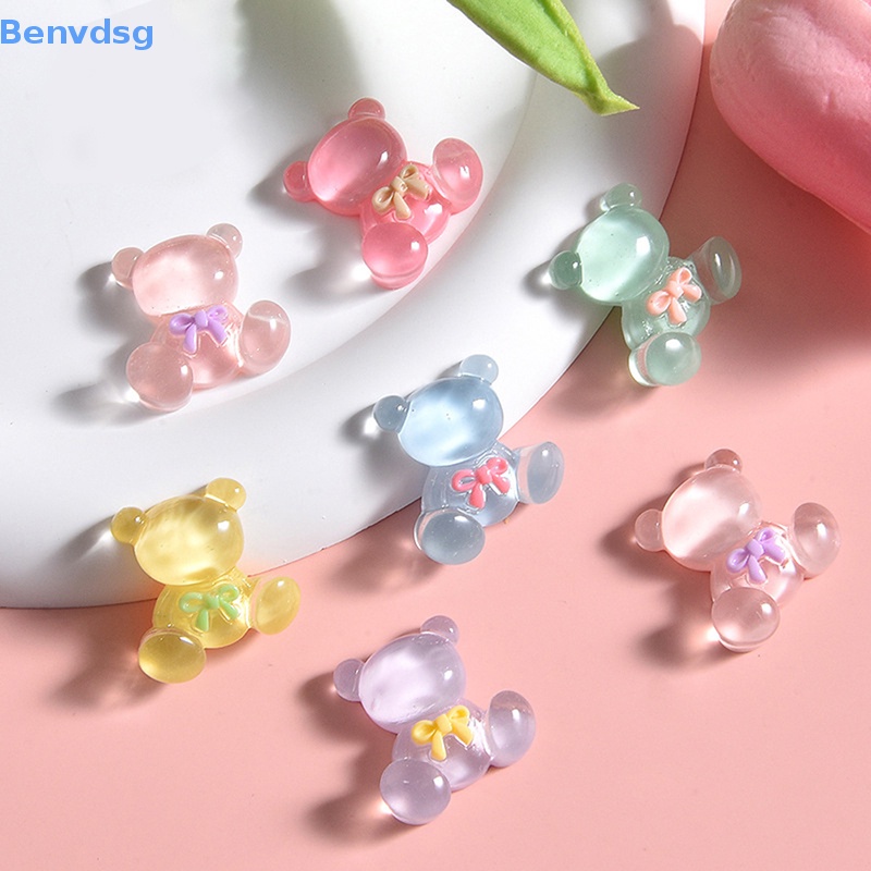 Bộ 10 Hộp Đựng Vật Liệu Tự Làm Hình Gấu Hoạt Hình Trong Suốt