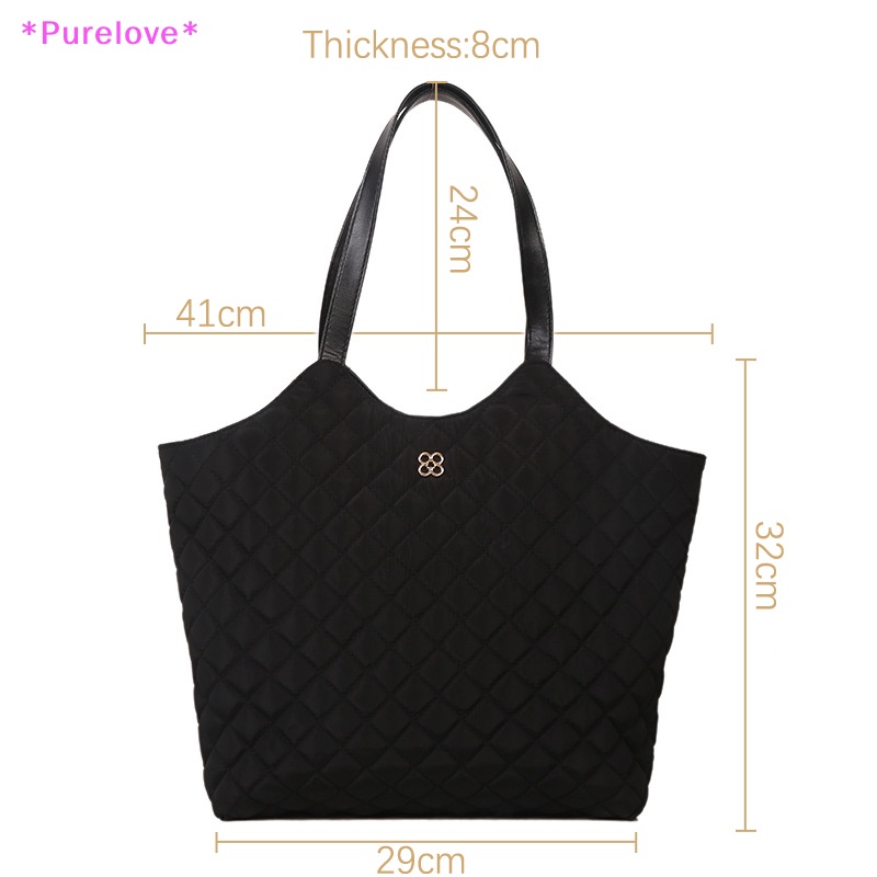 Túi Tote Đeo Vai Sức Chứa Lớn Họa Tiết Lưới Hình Thoi Phong Cách Vintage Thời Trang Mùa Thu Chất Lượng Cao Có Khóa Cài Cho Nữ Mới