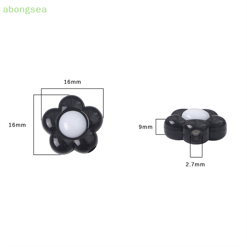 Set 20 / 40 Hạt Xỏ Lỗ Hình Hoa Nhiều Màu Sắc Dùng Để Làm Đồ Trang Sức Thủ Công