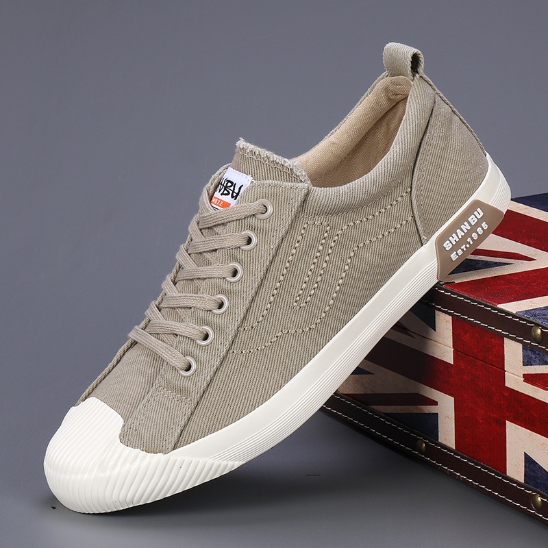 Giày Vải Canvas Thoáng Khí Phong Cách Hàn Quốc Thời Trang Xuân Hè Mới Cho Nam