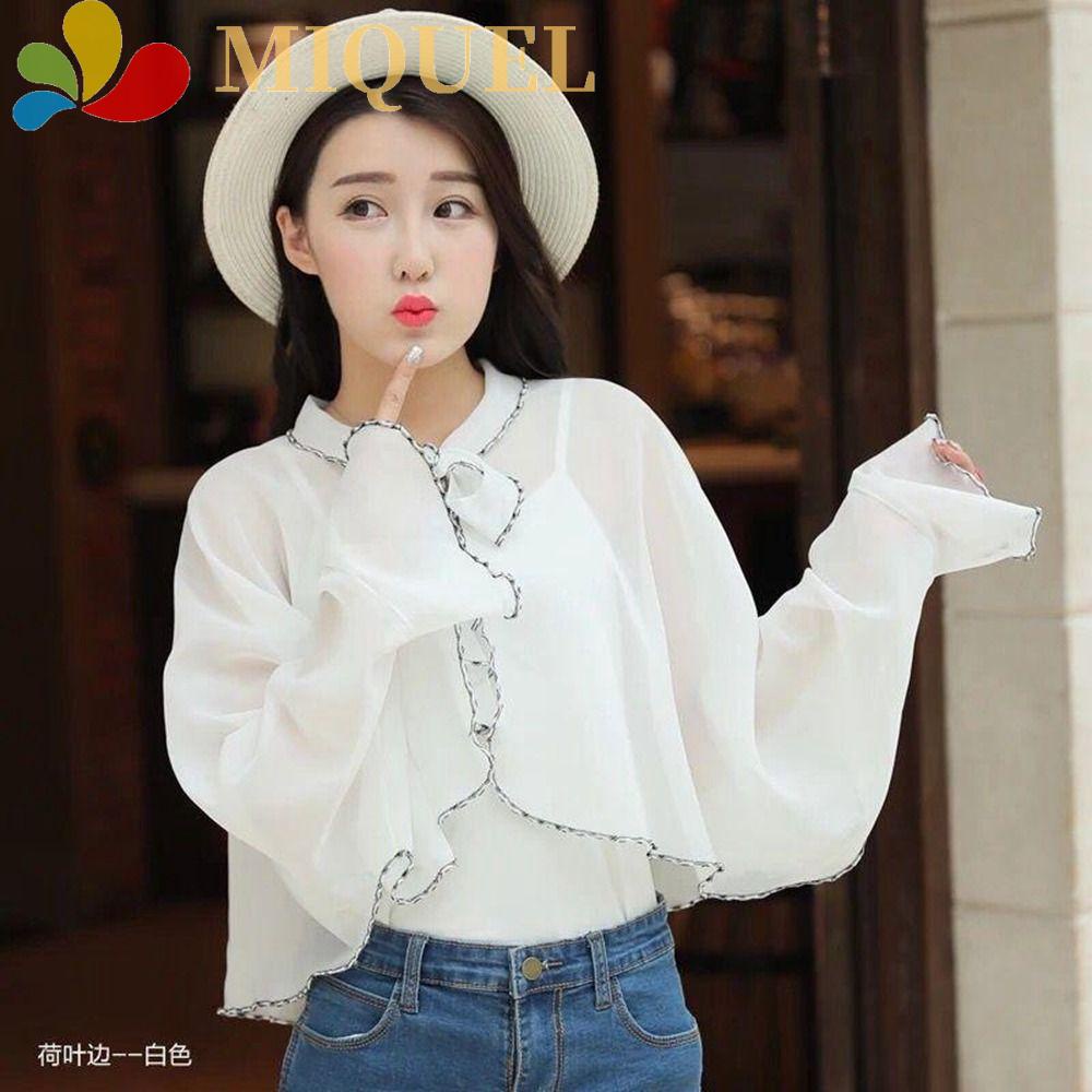 Áo Choàng Poncho Tay Dài Chống Nắng Phong Cách Hàn Quốc Dành Cho Nữ Đi Biển / Chụp Ảnh