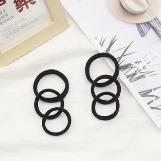 Set 10 Dây Buộc Tóc Màu Đen Đơn Giản Cho Nữ