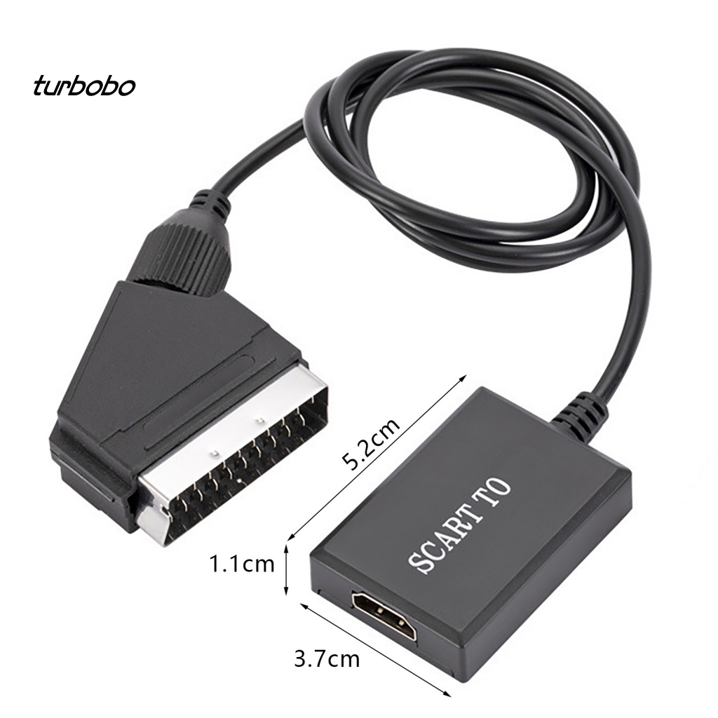 Turbobo Bộ Chuyển Đổi Tín Hiệu Video Kỹ Thuật Số SCART Sang HDMI 1080P Cho Máy Tính