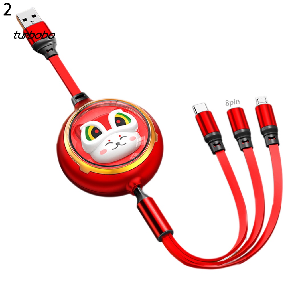 Cáp Sạc 3 Trong 1 Cổng Micro USB Type-C 8Pin Dùng Khi Đi Du Lịch