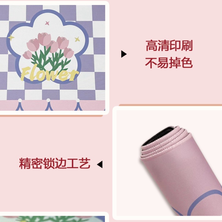 Tấm Lót Chuột Và Bàn Phím Máy Tính Họa Tiết Hoạt Hình Dễ Thương