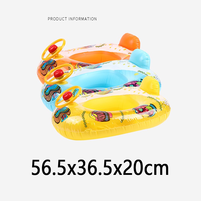 Phao Bơi Bơm Hơi Kiểu Chiếc Xe Hơi Hoạt Hình Dễ Thương Cho Bé Từ 2-5 Tuổi