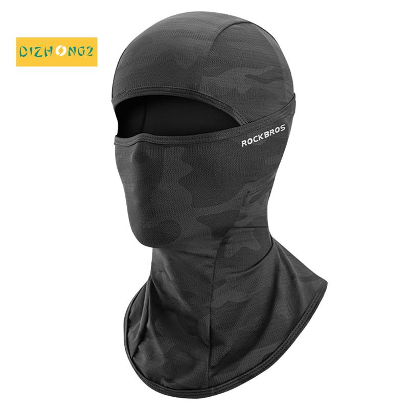 Rockbros Balaclava Mặt nạ chống tia cực tím Mặt nạ toàn đầu thoáng khí cho nam giới nữ Mũ che nắng Đi xe đạp Climing Black