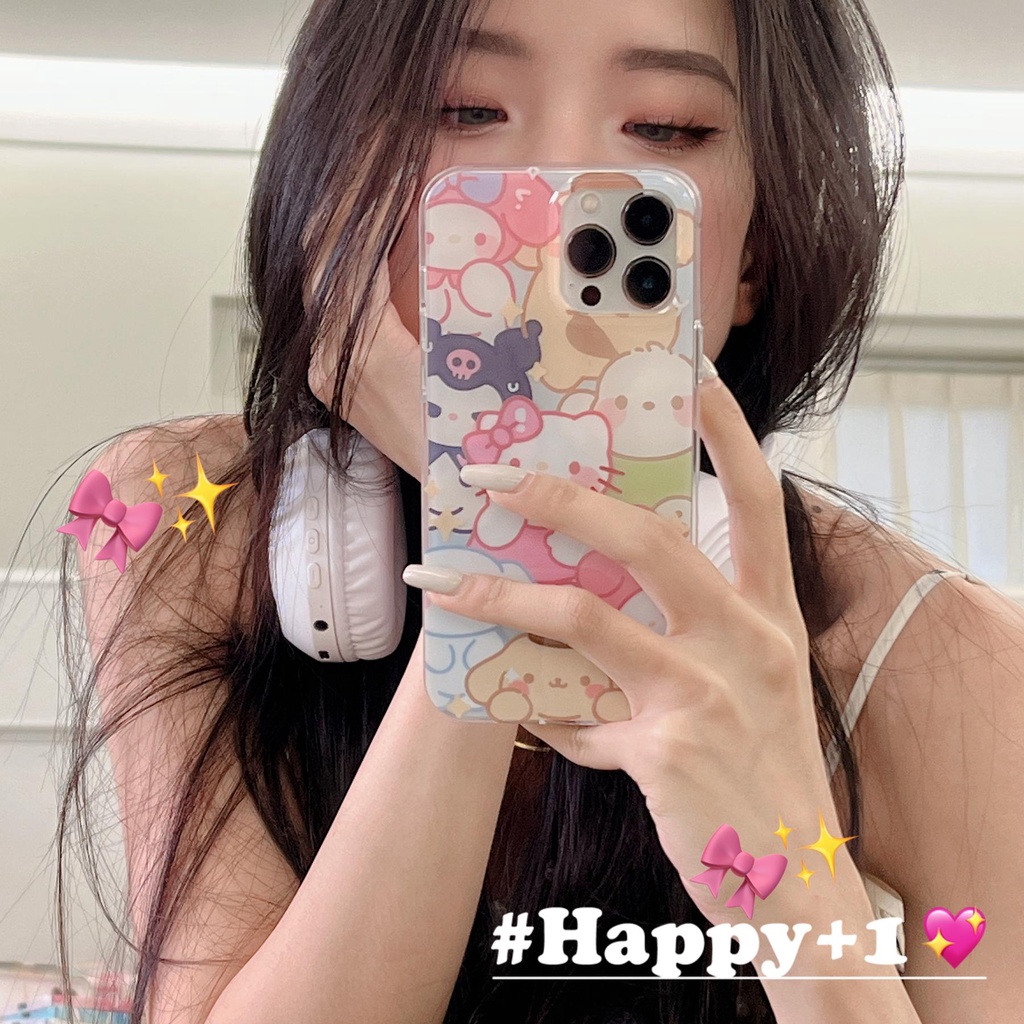 Ốp Điện Thoại Imd Mềm Trong Suốt In Hình Sanrio Hoạt Hình Dễ Thương Cho iPhone 14 13 12 11 Pro Max