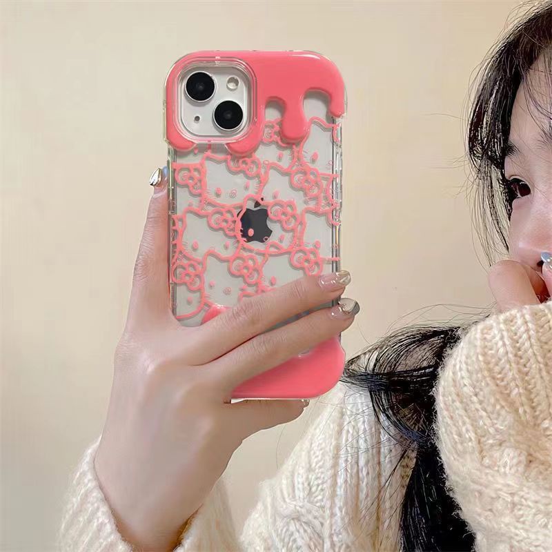 ✅Ốp Điện Thoại Màu Hồng In Hình Mèo kt 12 Dễ Thương Cho iPhone XR 148Promax 11 XS13 / FMCA