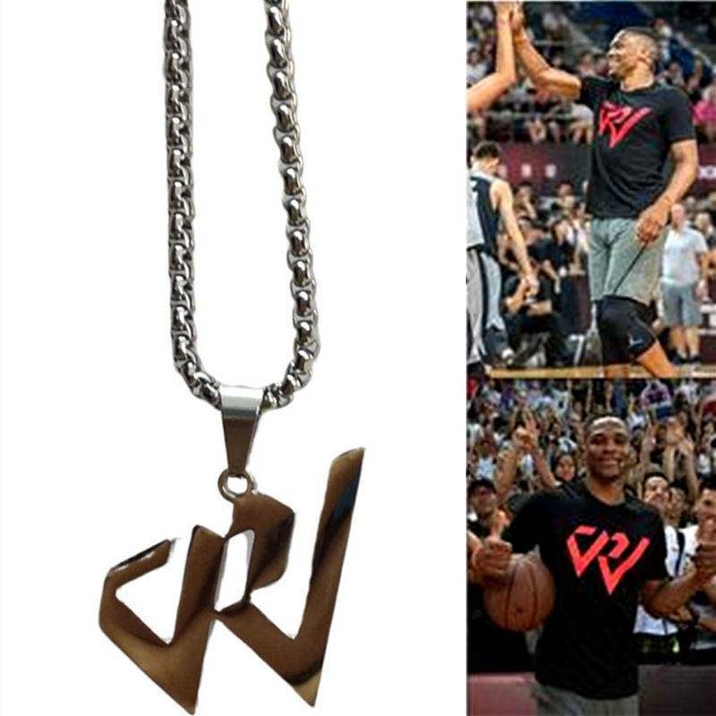 Vòng cổ Thép Titan Mặt Ngôi Sao Bóng Rổ NBA Westbrookway Thời Trang Không Phai Màu