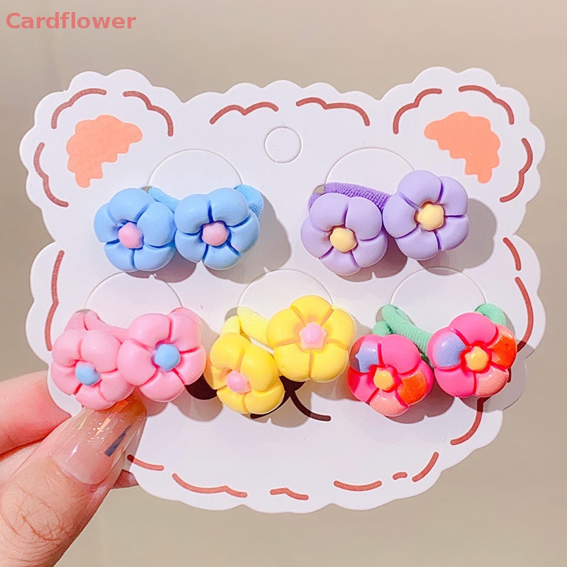 Bộ 10 Dây Cột Tóc Cao Su Đàn Hồi Dễ Thương Cho Bé Gái