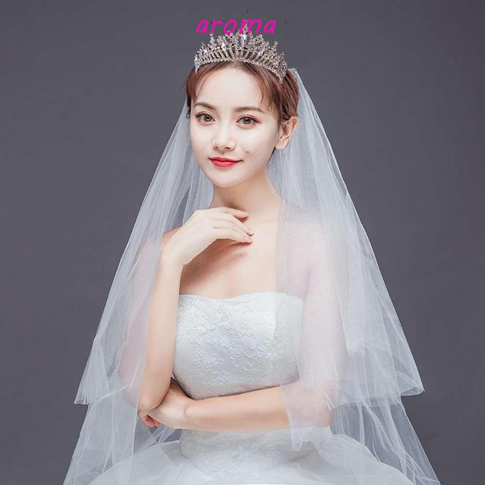 Cài Tóc Hình Vương Miện Đính Đá Thời Trang Cho Cô Dâu|Băng Đô Cài Tóc Phong Cách Vintage Hàn Quốc Cho Cô Dâu