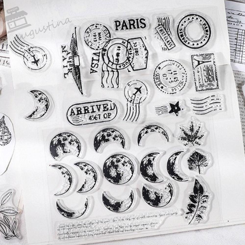 Tem Đóng Dấu Bằng Silicon Trong Suốt Hình Cây Và Bướm Dùng Trang Trí Sổ Tay