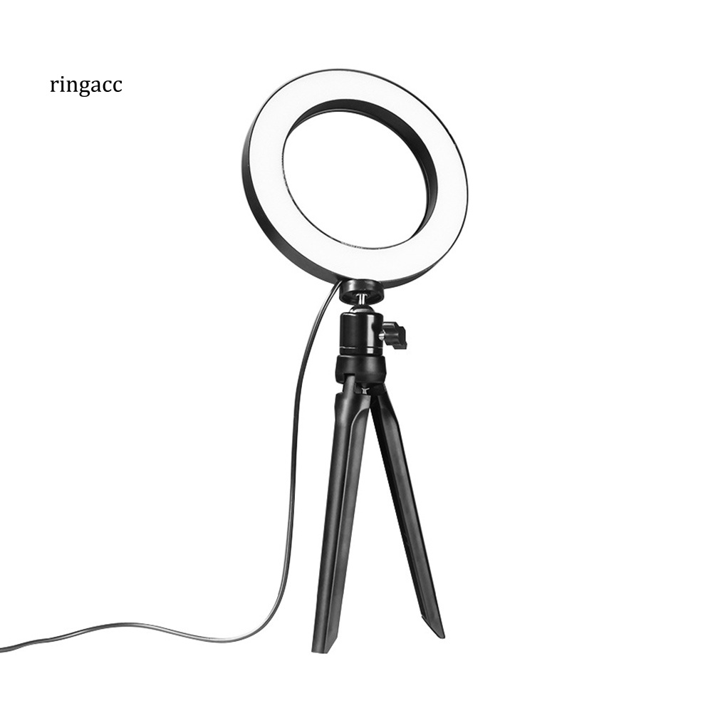 Vòng Đèn LED Tròn RGA Có Thể Điều Chỉnh Độ Sáng Kèm Giá Đỡ Ba Chân Cho Điện Thoại /