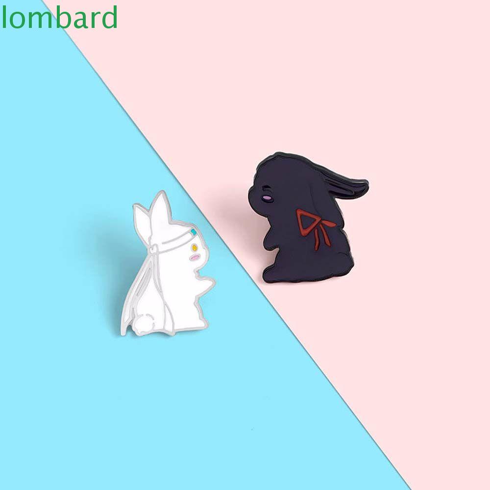 Phụ Kiện Huy Hiệu Trang Trí Ba Lô In Hoạt Hình Thỏ Đen LOMBARD Mo Dao Zhu Shi Grandmaster of Demonic Wei Wuxian Chen Qing Ling