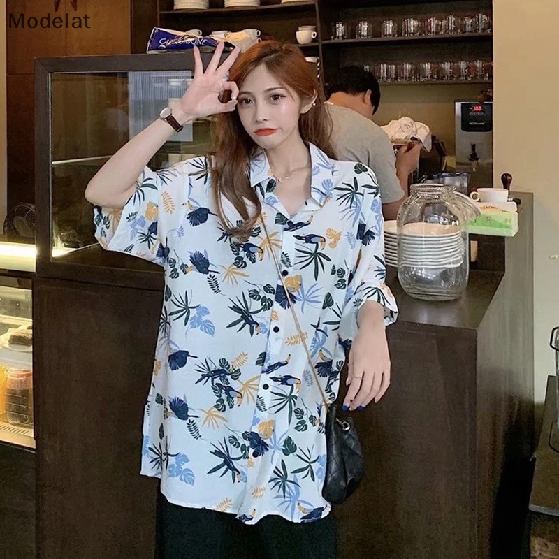 Mfc Áo Sơ Mi Dáng Rộng Tay Ngắn In Hình Hoa Mùa Hè Cho Nữ WTD