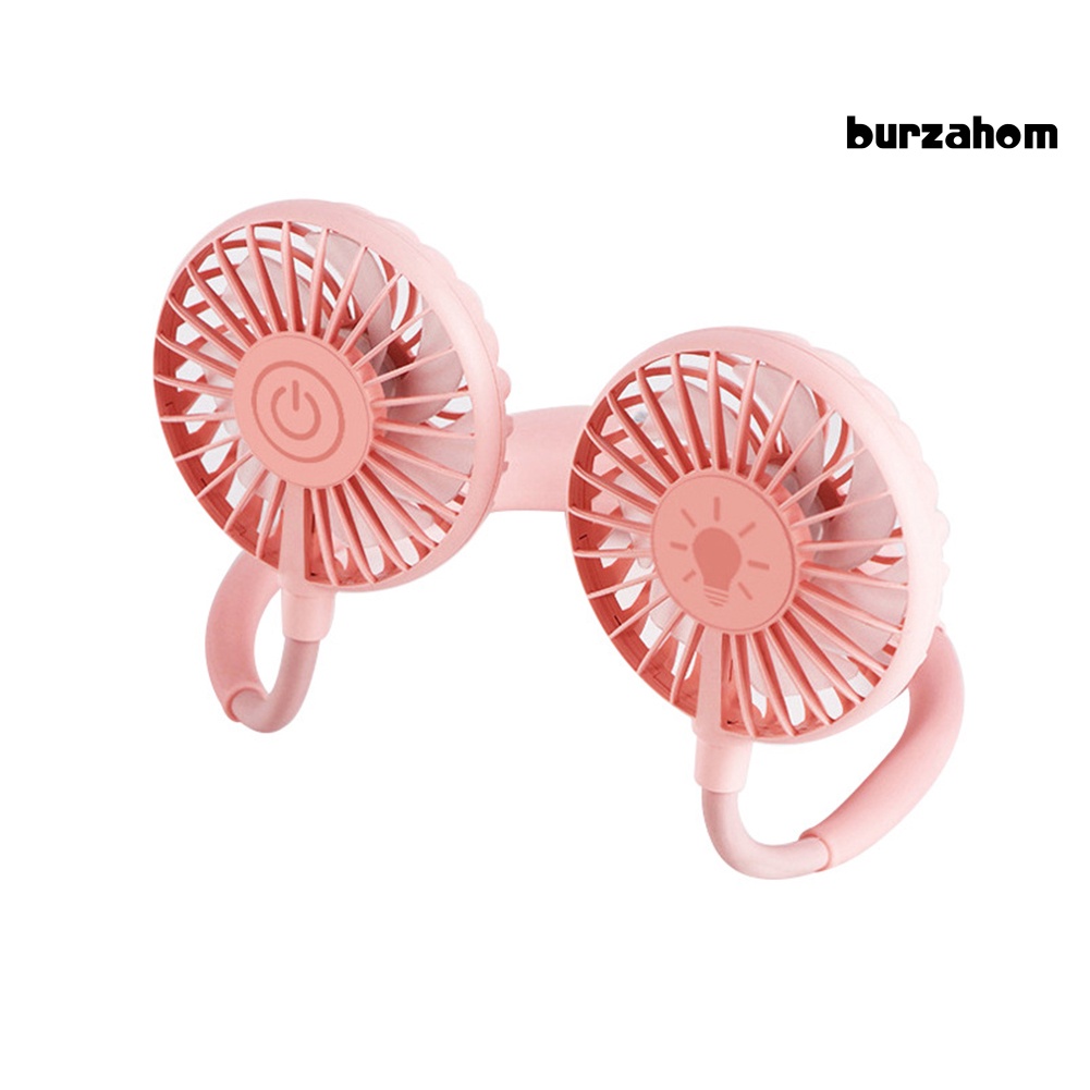 Quạt Làm Mát Đeo Cổ Sạc Cổng USB Có Đèn LED Có Thể Gấp Gọn Tiện Dụng