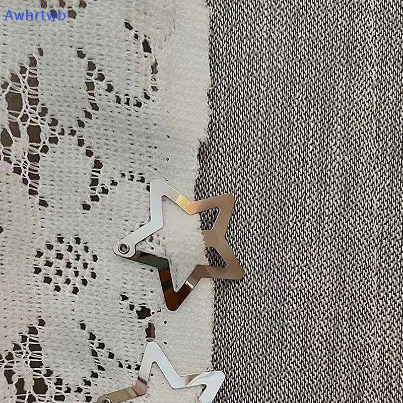 Set 5 Kẹp Tóc Hình Ngôi Sao Màu Bạc Thời Trang Cho Nữ Mới