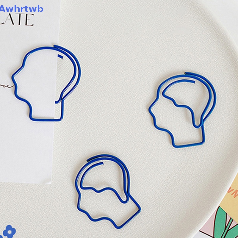 Set 10 Kẹp Giấy Đánh Dấu Trang Sách Hình Người Đàn Ông Avatar Bằng Kim Loại Dễ Thương Dùng Làm Quà Tặng Trường Học / Văn Phòng Mới