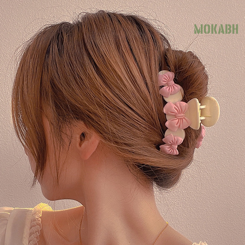 Kẹp Tóc Hình Nơ Bằng Thép Không Gỉ Trong Suốt Dễ Thương