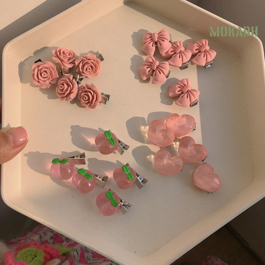 Kẹp Tóc Co Giãn Hình Bông Hoa Dễ Thương Dành Cho Nữ