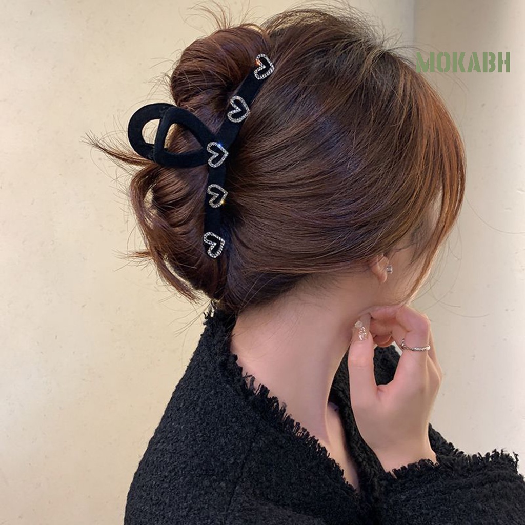Kẹp Tóc Hình Trái Tim Đính Đá Lấp Lánh Thời Trang Cho Nữ
