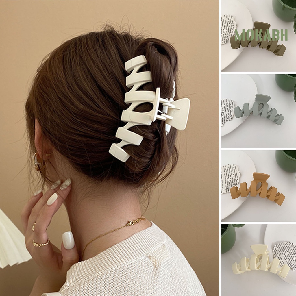 Kẹp Tóc Hình Răng Chéo Màu Sắc Trơn Phong Cách Hàn Quốc Độc Đáo