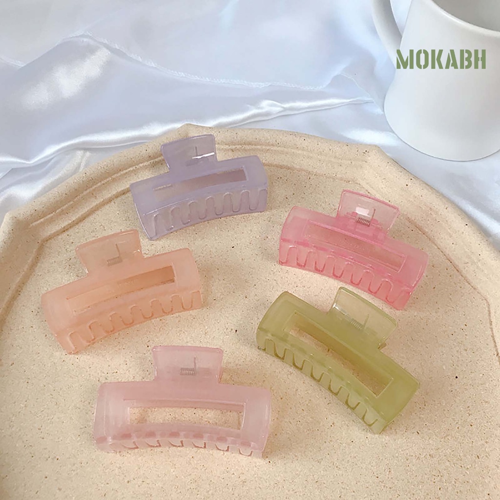 Bộ 2 Kẹp Tóc Màu Trơn Chống Biến Dạng Kiểu Dáng Đơn Giản Cho Nữ